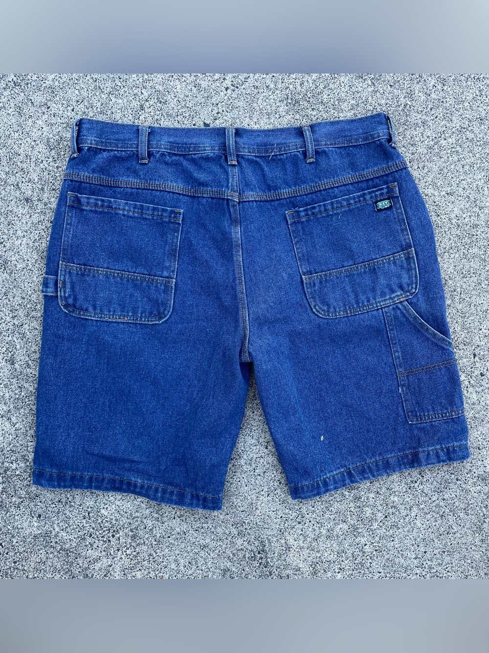 darkwash Key denim carpenter shorts size 38